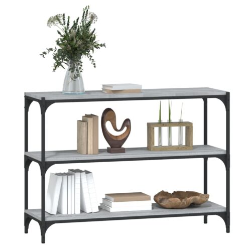 Book Cabinet Grey Sonoma 100x33x70.5cm Engineered Wood Steel - Image 4