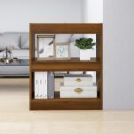 Book Cabinet/Room Divider Brown Oak 60x30x72cm