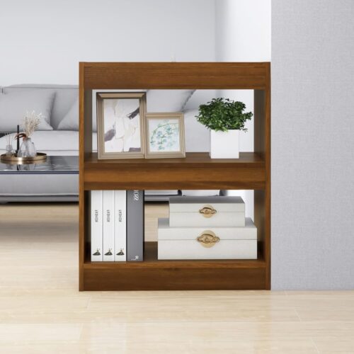 Book Cabinet/Room Divider Brown Oak 60x30x72cm