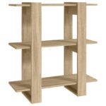 Display Storage Bookshelf Room Divider Tier Book Cabinet Shelf Wooden Sonoma Oak