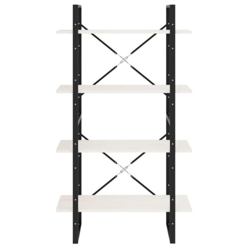 4-Tier Book Cabinet White 80x30x140cm Solid Pine Wood - Image 5