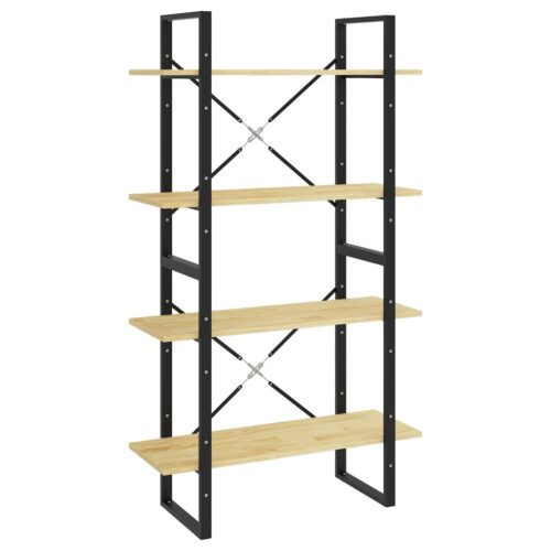 4-Tier Book Cabinet 80x30x140cm Solid Pine Wood - Image 2