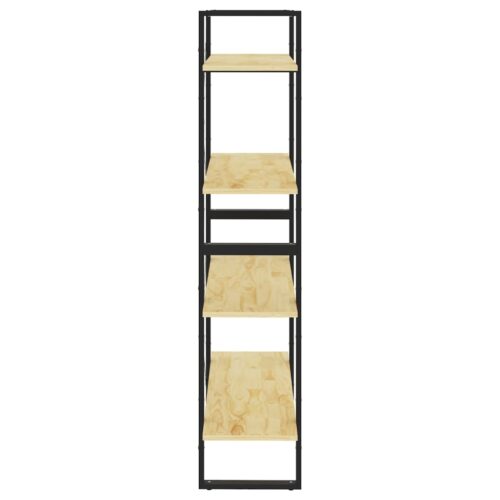 4-Tier Book Cabinet 80x30x140cm Solid Pine Wood - Image 6