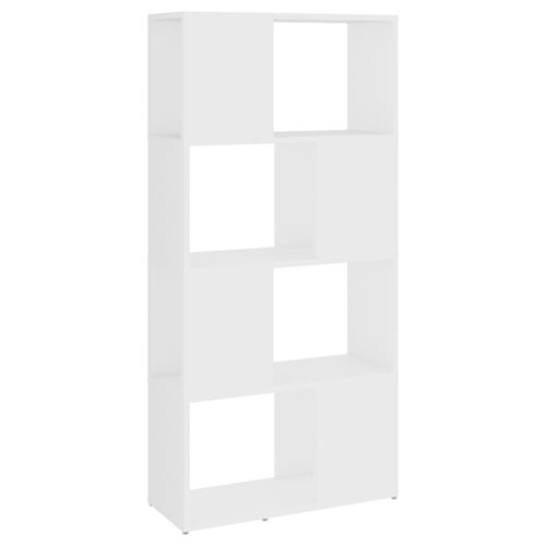 Book Cabinet Room Divider White 60x24x124.5cm Engineered Wood - Image 2