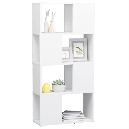Book Cabinet Room Divider White 60x24x124.5cm Engineered Wood - Image 4