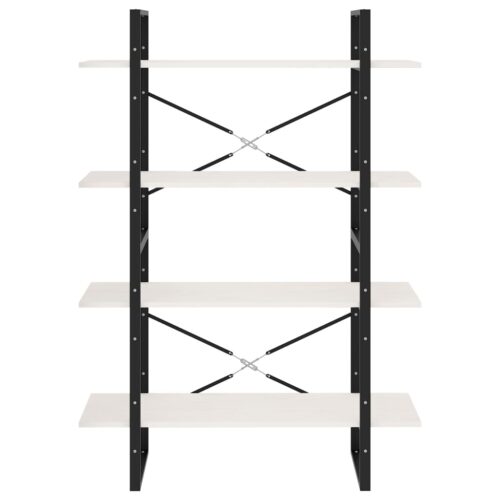 4-Tier Book Cabinet White 100x30x140cm Solid Pine Wood - Image 5
