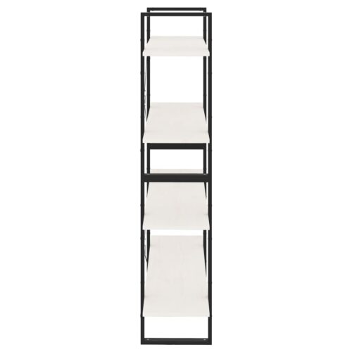 4-Tier Book Cabinet White 100x30x140cm Solid Pine Wood - Image 6