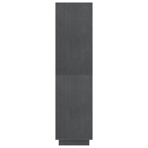Book Cabinet/Room Divider Grey 80x35x135cm Solid Pinewood - Image 6