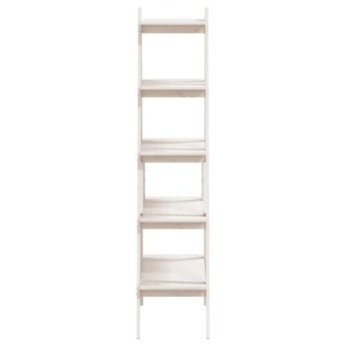 5-Tier Bookshelf A-Shape Display Storage Cabinet Book Rack Shelf Wood White - Image 5