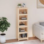 Book Cabinet 50x35x154cm Solid Wood Pine