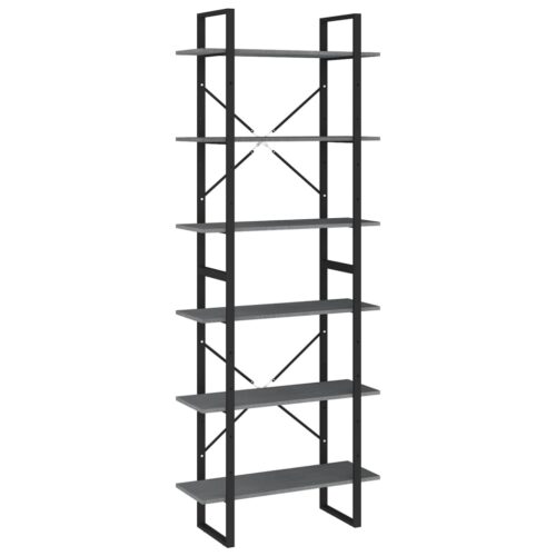High Cabinet Grey 80x30x210cm Solid Pine Wood - Image 2