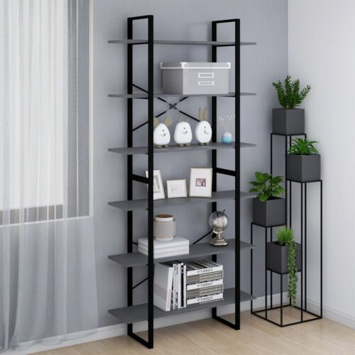 High Cabinet Grey 100x30x210cm Solid Pine Wood