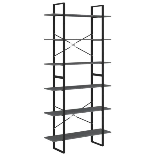 High Cabinet Grey 100x30x210cm Solid Pine Wood - Image 2