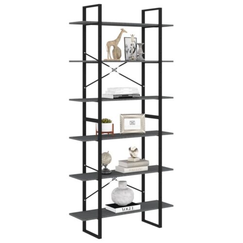 High Cabinet Grey 100x30x210cm Solid Pine Wood - Image 3