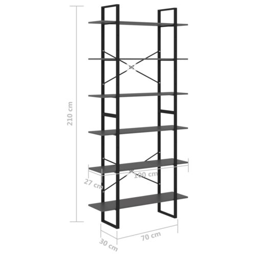 High Cabinet Grey 100x30x210cm Solid Pine Wood - Image 8