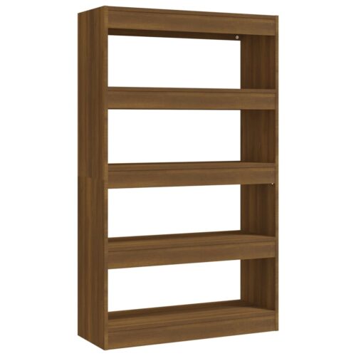 Book Cabinet/Room Divider Brown Oak 80x30x135cm Engineered Wood - Image 2