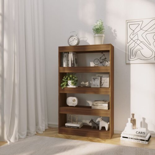 Book Cabinet/Room Divider Brown Oak 80x30x135cm Engineered Wood - Image 3