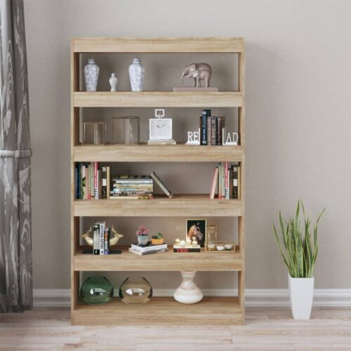 Book Cabinet/Room Divider Sonoma Oak 100x30x166cm - Image 3