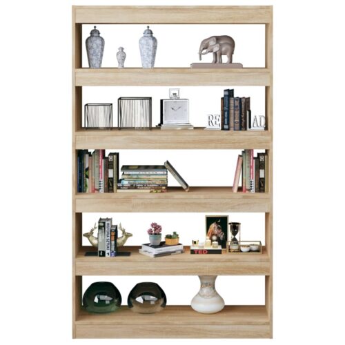 Book Cabinet/Room Divider Sonoma Oak 100x30x166cm - Image 4