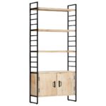 4-Tier Bookcase 80x30x180cm Solid Mango Wood