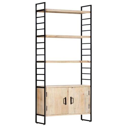 4-Tier Bookcase 80x30x180cm Solid Mango Wood