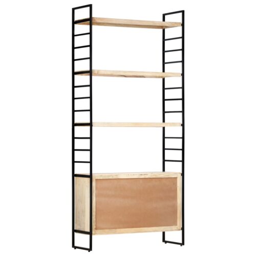 4-Tier Bookcase 80x30x180cm Solid Mango Wood - Image 4