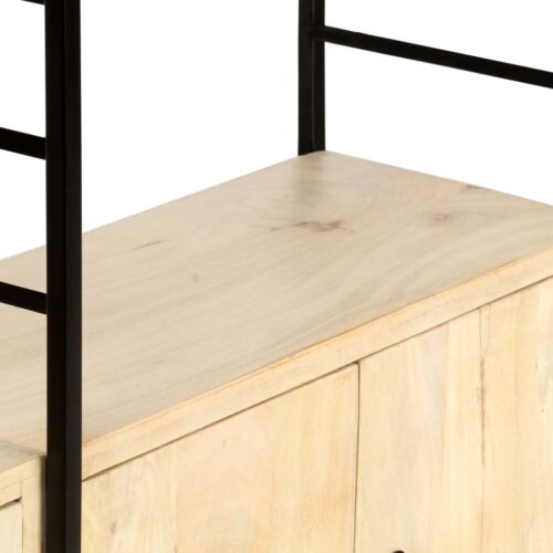 4-Tier Bookcase 80x30x180cm Solid Mango Wood - Image 7