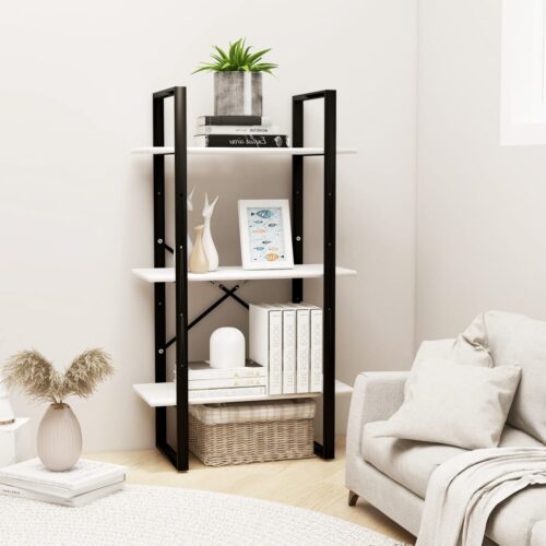 Storage Shelf White 60x30x105cm Solid Pine Wood