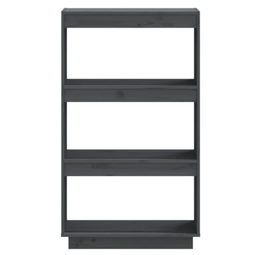 Book Cabinet/Room Divider Grey 60x35x103cm Solid Wood Pine - Image 5