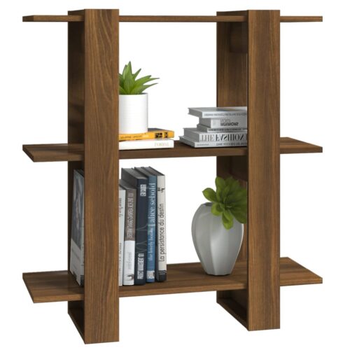 Book Cabinet/Room Divider Brown Oak 80x30x87cm - Image 4