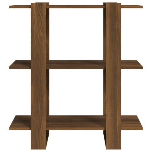 Book Cabinet/Room Divider Brown Oak 80x30x87cm - Image 5