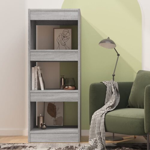 Book Cabinet/Room Divider Grey Sonoma 40x30x103cm Engineered Wood - Image 3