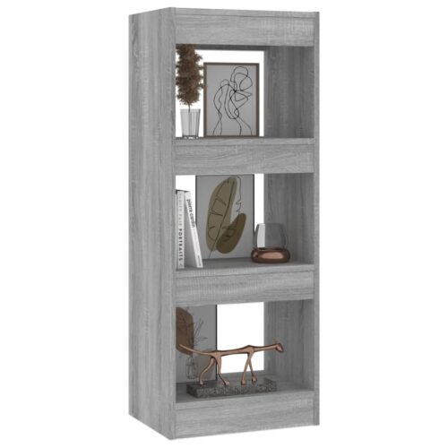 Book Cabinet/Room Divider Grey Sonoma 40x30x103cm Engineered Wood - Image 6