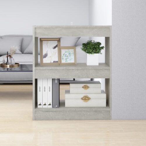 Book Cabinet/Room Divider Concrete Grey 60x30x72cm