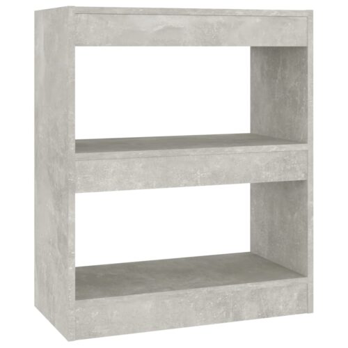 Book Cabinet/Room Divider Concrete Grey 60x30x72cm - Image 2