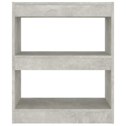 Book Cabinet/Room Divider Concrete Grey 60x30x72cm - Image 5