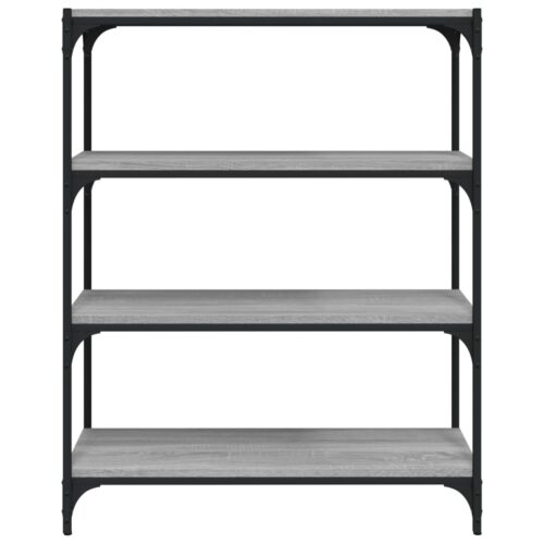 Book Cabinet Grey Sonoma 80x33x100cm Engineered Wood Steel - Image 5