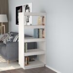 Book Cabinet/Room Divider White 60x35x135cm Solid Pinewood