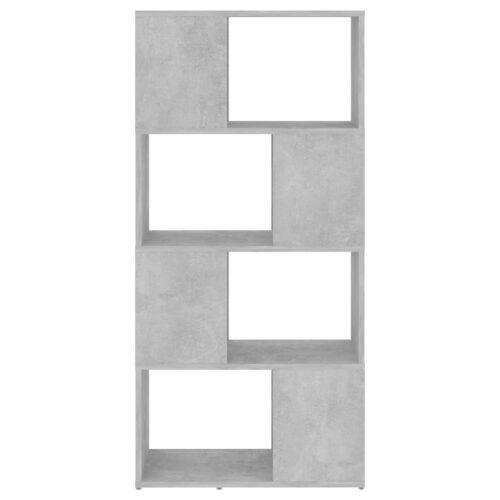 Book Cabinet Room Divider Concrete Grey 60x24x124.5cm - Image 5