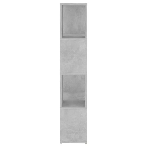 Book Cabinet Room Divider Concrete Grey 60x24x124.5cm - Image 6