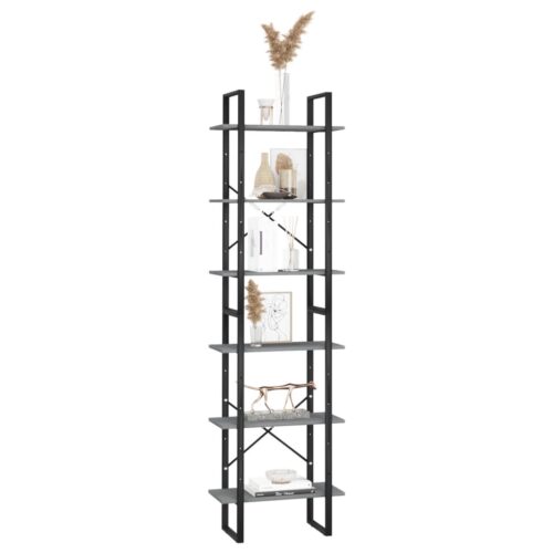 Storage Shelf Grey 60x30x210cm Solid Wood Pine - Image 5