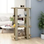 Book Cabinet/Room Divider Sonoma Oak 80x30x123.5cm