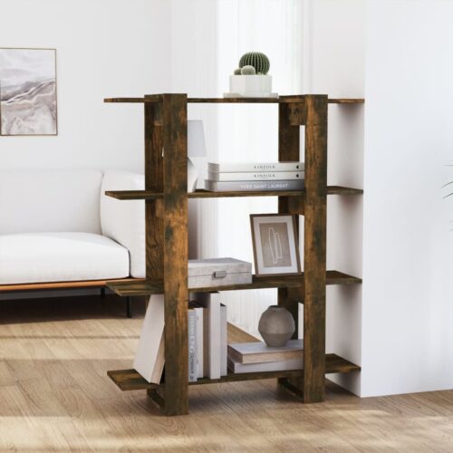 Book Cabinet/Room Divider Smoked Oak 100x30x123.5cm