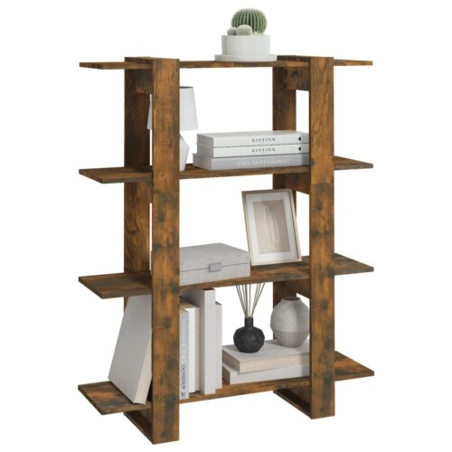 Book Cabinet/Room Divider Smoked Oak 100x30x123.5cm - Image 5