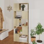 Book Cabinet Room Divider Sonoma Oak 60x24x155cm
