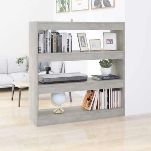 Book Cabinet/Room Divider Concrete Grey 100x30x103cm