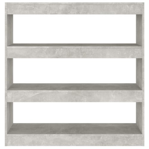 Book Cabinet/Room Divider Concrete Grey 100x30x103cm - Image 3