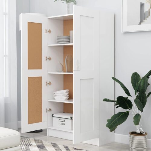 Book Cabinet White 82.5x30.5x150cm Engineered Wood - Image 3