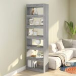 Book Cabinet/Room Divider Grey Sonoma 60x30x198cm