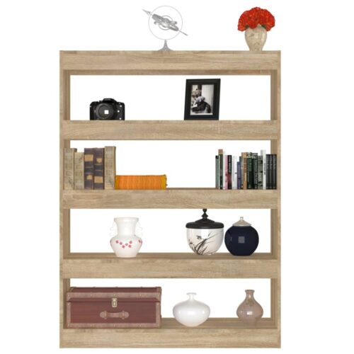 Book Cabinet/Room Divider Sonoma Oak 100x30x135cm - Image 6